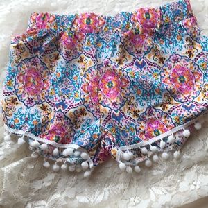 Multi-colored Flower Shorts